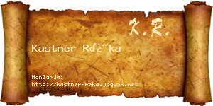 Kastner Réka névjegykártya